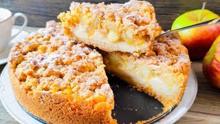 Der beste Apfel Streuselkuchen mit Vanillepudding einfach und schnell backen [upl. by Sevein]