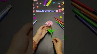 DIY PAPER FLOWER 😍❤️  youtube shorts shortvideo trendingshorts diy creative craftingideas [upl. by Moselle]