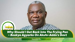 Why Should I Get Back Into The Frying Pan  Boakye Agyarko On AkufoAddos Govt [upl. by Eecram]