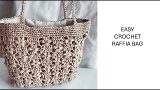 Crochet Easy Raffia Bag [upl. by Valorie]