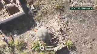 Ukraine drone destroyed Russian equipment and positions in Kramatorsk direction [upl. by Ardnohs]