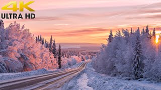 Snowy Utah Mountain Sunset Scenic Driving 4K  Serenity at 10000 Feet  Southwest Utah Winter [upl. by Yhtorod]