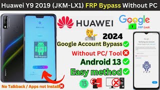 Huawei Y9 2019 JKM LX1 FRP Bypass 2024 Google Account Remove FRP Unlock Without PC [upl. by Beyer204]