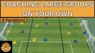 Coaching Large Groups on your Own  footballsoccer Drills  keeping players engaged U6 U7 U8 [upl. by Anah149]