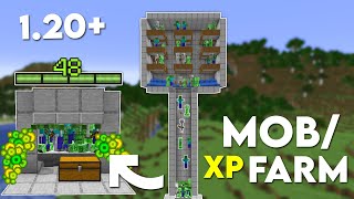 Minecraft EASY MOB XP FARM TUTORIAL 120 Without Mob Spawner [upl. by Asilehs]