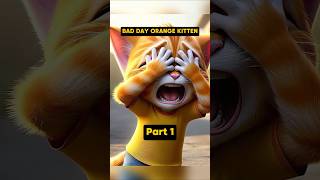 BAD DAY ORANGE KITTEN cute cat catlover sadcat poorcat kitty aicat aipictures shorts [upl. by Ainekahs]