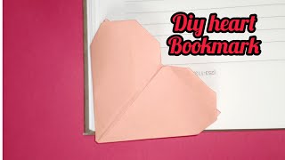 Diy heart bookmark  Origami heart bookmark IfraFatmacrafter [upl. by Rockwood]