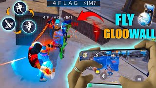 HANDCAM FLY MOVEMENT GLOOWALL TRICK 2023  GARENA FREEFIRE LATEST MOVEMENT GLOOWALL KAISE MARE [upl. by Bennir]