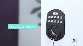 Basics Electronic Keypad Deadbolt Door Lock with TouchControl Keyless Entry Traditional [upl. by Milburr]