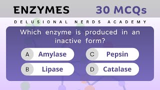 Enzymes  Solve 30 MCQs  MDCAT [upl. by Suiravad]