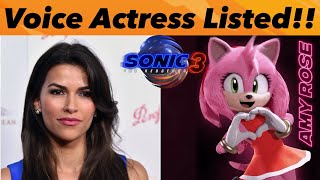 Amy Voice Actress REPORTEDLY Listed For Sonic Movie 3 [upl. by Hertberg]