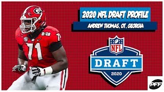 Andrew Thomas 2020 NFL Draft Profile  PFF [upl. by Htelimay]