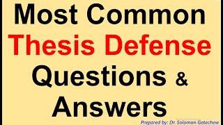 Thesis Defense Questions and Answers thesis defense questions dissertation defence [upl. by Ettennan]