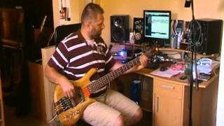 Woodhead Quad pole Jazz Bass pick up sound test [upl. by Akenihs600]