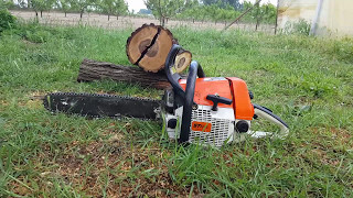 Stihl 034 AV SUPER chainsaw [upl. by Nnod]