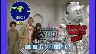 Doctor Who and the Monsters Earthshock Continuity Announcements 1982  BBC 1 [upl. by Ennovahc360]