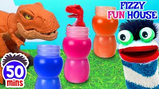 Fizzys Fun Adventures With Dinosaurs Making Slime Packing Lunch Boxes amp More Compilation For Kids [upl. by Schwinn]