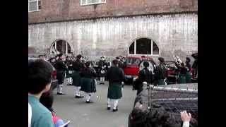 Irish Bagpipers Warm Up with quotScotland the Bravequot and quotThe Rowan Treequot [upl. by Mail]