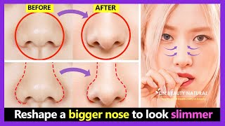 New nose exercise Reshape big nose to smaller amp slimmer get a higher nose bridge sharp nose tip [upl. by Jeanie]