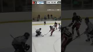 19 Emmet McClaine of the Esmark Stars 14U  tricky little five hole Goal 2022 Dixon Cup Semi Final [upl. by Mundt]