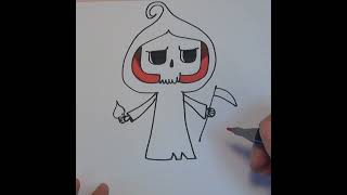 shorts Lets Draw Ghost Skeleton  Holiday Season Halloween  Drawing with My Kids  Quiet [upl. by Kinghorn262]