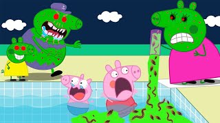 Zombie Apocalypse Zombie Attacks Peppa in the City  Peppa Pig Funny Animation [upl. by Amund]