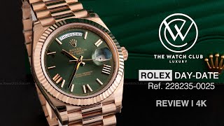 REVIEW ĐỒNG HỒ ROLEX DAYDATE 228235 MẶT SỐ OLIVE 40mm  THEWATCHCLUB [upl. by Hoppe696]