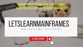 Mainframe Interview Question  How to create a GDG Base ManuallyTelegram group link in description [upl. by Woodcock]