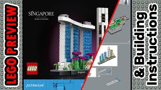 PREVIEW 21057 LEGO Architecture Singapore​ amp Building Instructions LEGO 2022 [upl. by Fidole]