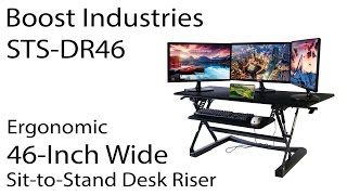 Boost Industries STSDR46 Ergonomic SittoStand 46inch Wide Desk Riser [upl. by Ranson]