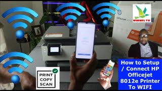 How to Setup  Connect HP Officejet 8012e Printer To WIFI [upl. by Sadnac763]