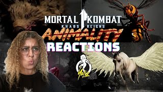 MORTAL KOMBAT 1  KHAOS REIGNS DLC  ANIMALITY  REACTIONS  JUST YELIZ [upl. by Norrat]