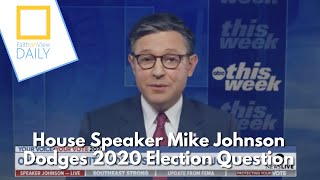 House Speaker Mike Johnson Dodges 2020 Election Question [upl. by Eiblehs]