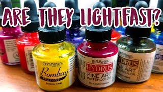 WILL IT LIGHTFAST  Dr Ph Martin Bombay and Hydrus Inks [upl. by Senalda]