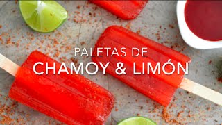 PALETAS DE CHAMOY CON LIMÓN  Recetas fáciles Pizca de Sabor [upl. by Lyell]