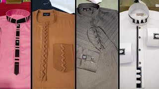 men kurta Designs 2023  stylish kurta design for mens  AMBER STITCHING [upl. by Cacka]