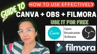 TIPS ON HOW TO USE CANVAOBSFILMORA  TRY THIS TIP [upl. by Baumann]