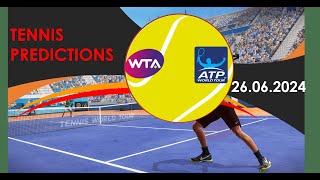 Tennis Predictions TodayATP MallorcaATP EastbourneWTA Bad HomburgWTA EastbourneTennis Preview [upl. by Eeliak]