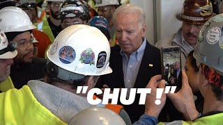 Joe Biden s’énerve contre un ouvrier quotvous ne dites que de la merdequot [upl. by Rehportsirhc]