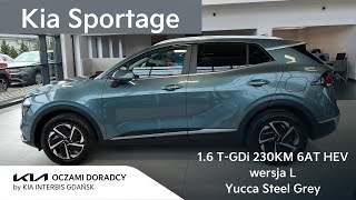 Kia Sportage MY2024 16 TGDI 230KM 6AT FWD HEV wersja L w kolorze Yucca Steel Grey  4K [upl. by Corry]