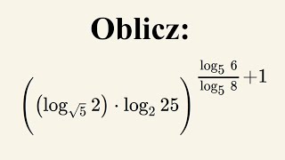Logarytmy  poziom rozszerzony  zadanie z informatora CKE 2025 [upl. by Hamner473]