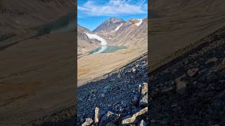 Leaving Tarfala Hut behind😍🏠🏔 hiking tarfala sweden sverige kungsleden lapland [upl. by Yerggoeg]