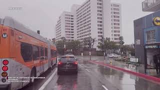 LOS ANGELES  RAINY DAY IN CHINATOWN BY DODGERS STADIUM [upl. by Rofotsirk]