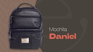 Mochila masculina de couro Daniel [upl. by Bowers985]