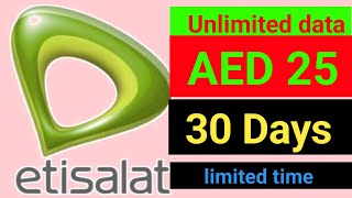 etisalat unlimited data package monthly Etisalat data package code [upl. by Sathrum]