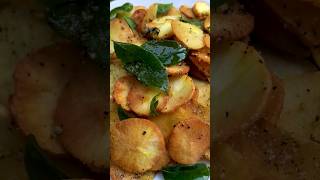 Easy home made Cassava chips  Traditional food with hiru [upl. by Quinton]