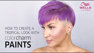 HOW TO CREATE A VIBRANT LOOK WITH WELLA COLORCHARM PAINTS SEMIPERMANENT HAIR COLOR FT KASSIA BARBO [upl. by Refitsirhc]