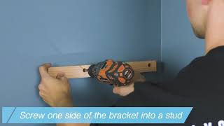 Floating Corner Shelf Installation Tutorial  How To  Lyons Crafted  Custom Floating Shelf  DIY [upl. by Rickert]