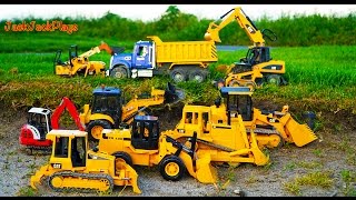 Bruder Construction Truck Toys  Diggers Bulldozers Excavators Backhoe  JackJackPlays [upl. by Nereil961]