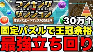 【ランダン】固定パズルで王冠を狙おう！1番点数出る立ち回り紹介！30万点↑01％組み方＆最強配置解説！ランキングダンジョン東京eスポーツフェスタ2024杯【パズドラ】 [upl. by Mavis]